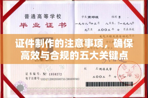 原平证件制作的注意事项，确保高效与合规的五大关键点