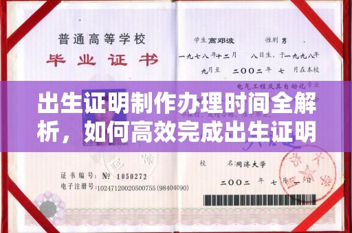原平出生证明制作办理时间全解析，如何高效完成出生证明申请？