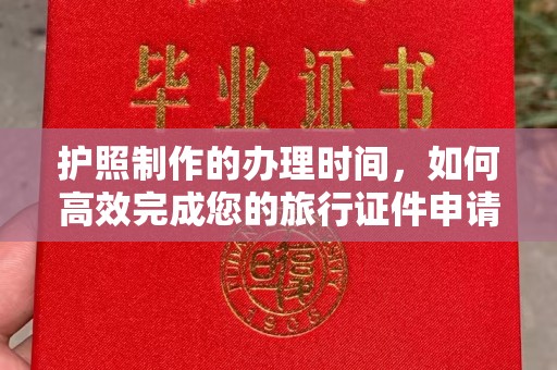 原平护照制作的办理时间，如何高效完成您的旅行证件申请