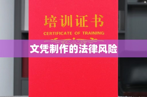 原平文凭制作的法律风险