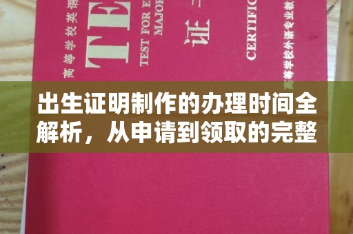 原平出生证明制作的办理时间全解析，从申请到领取的完整指南